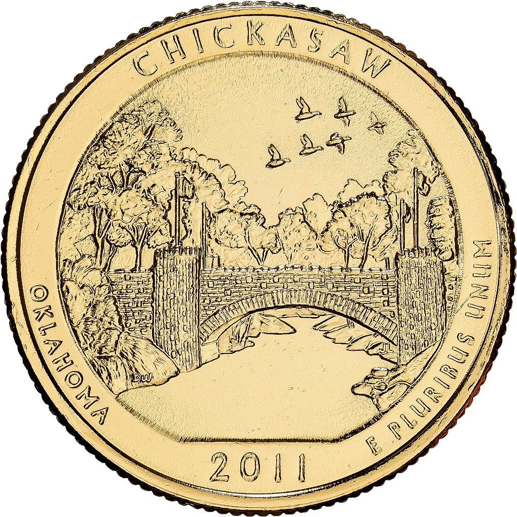 United States, Quarter, Chickasaw, America The Beautiful, 2011, Philadelphia