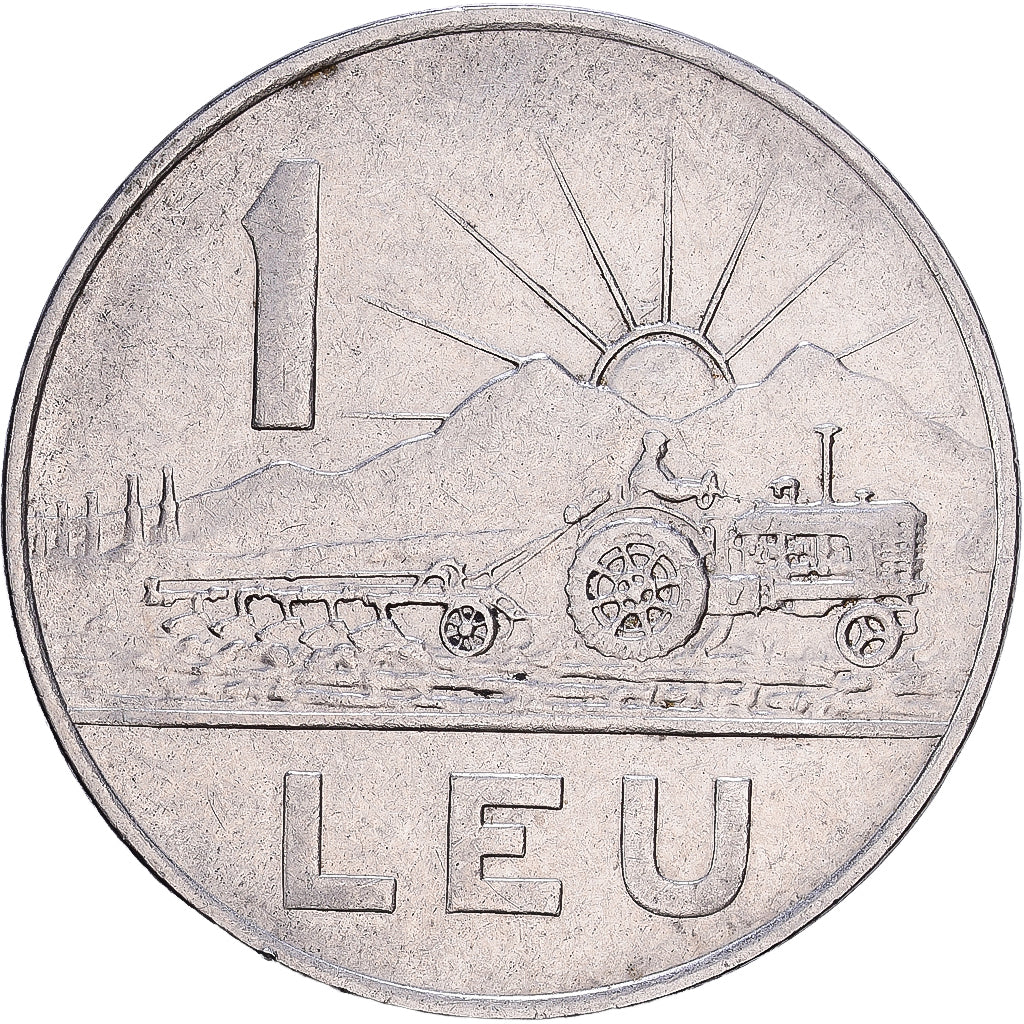 Roemenië, Leu, 1966, Bucarest, Nickel Clad Steel, ZF