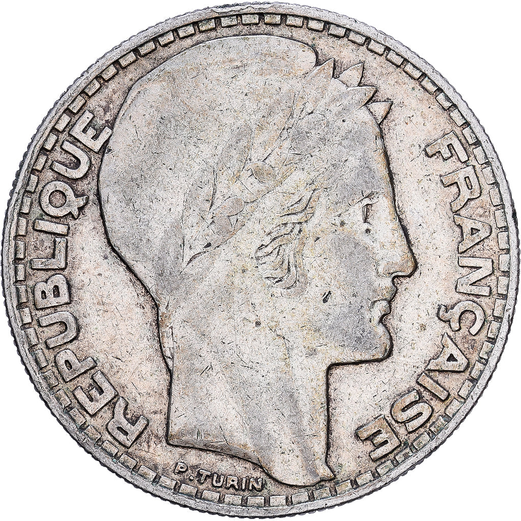 Frankrijk, 20 Francs, Turin, 1933, Paris, Zilver, ZG+