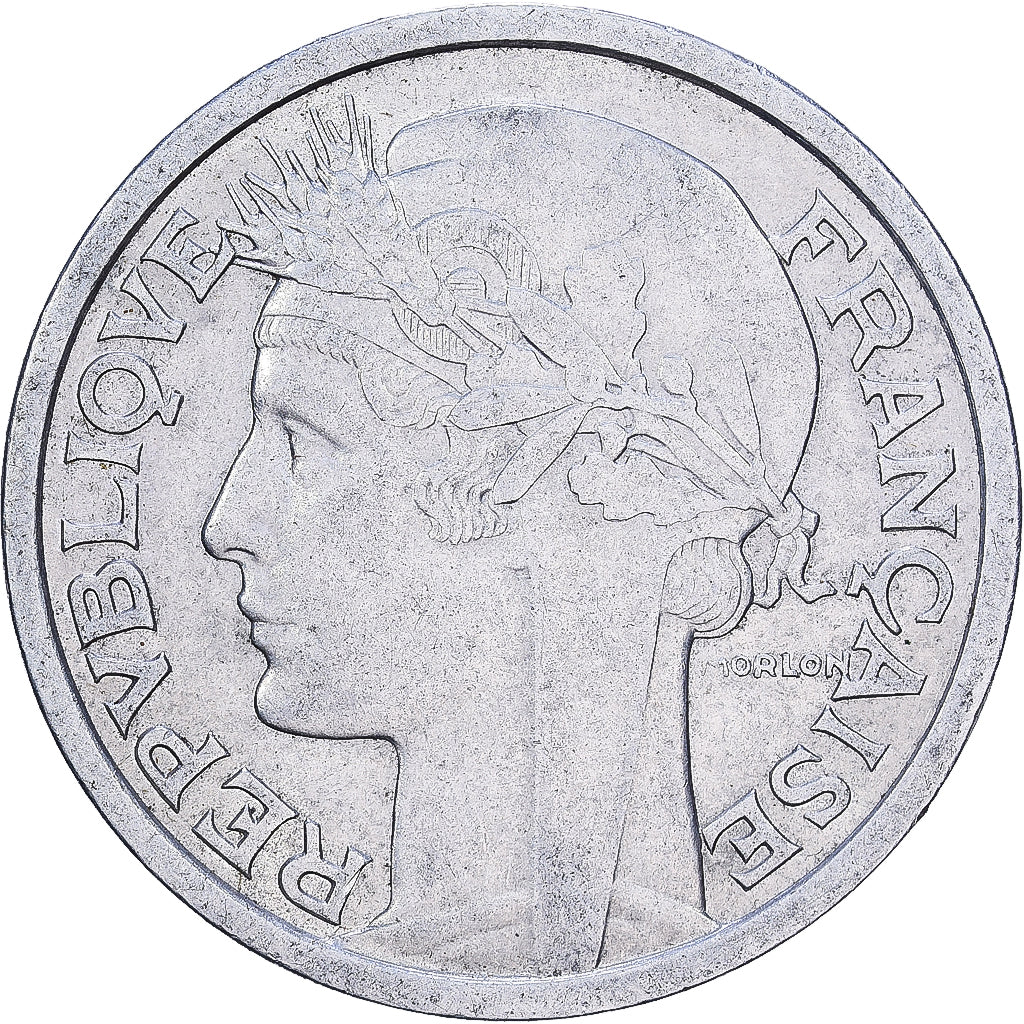 Frankrijk, 2 Francs, Morlon, 1958, Paris, Aluminium, ZF