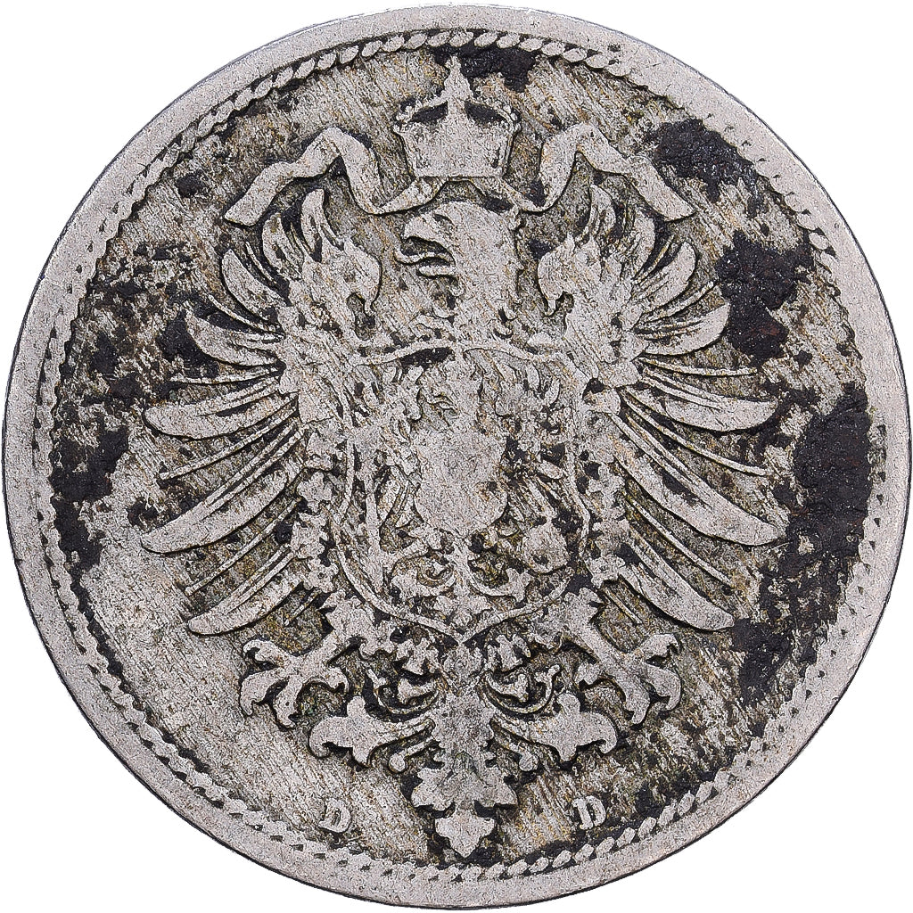 Germania, 10 Pfennig, 1889, Munich, Cupronickel, B+