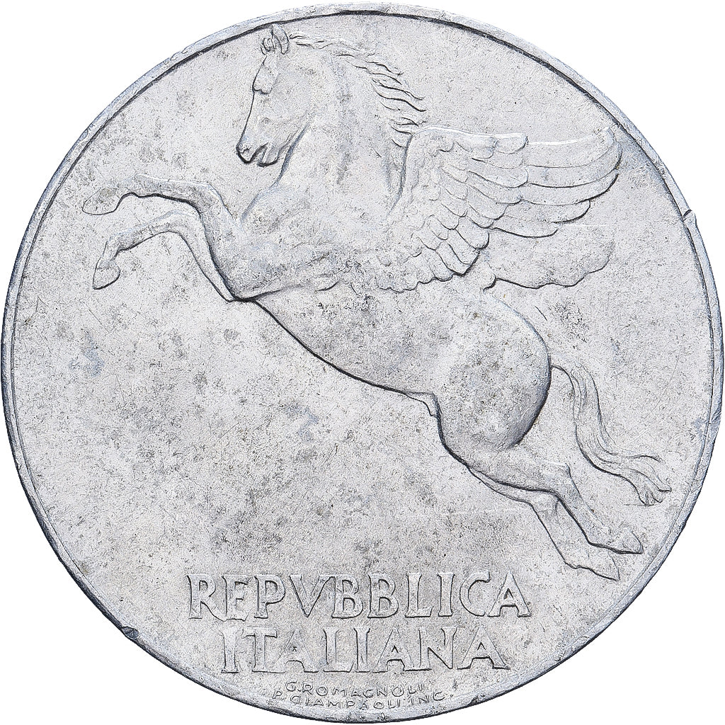 Italy, 10 Lire, 1950, Rome, Aluminum, EF(40-45)