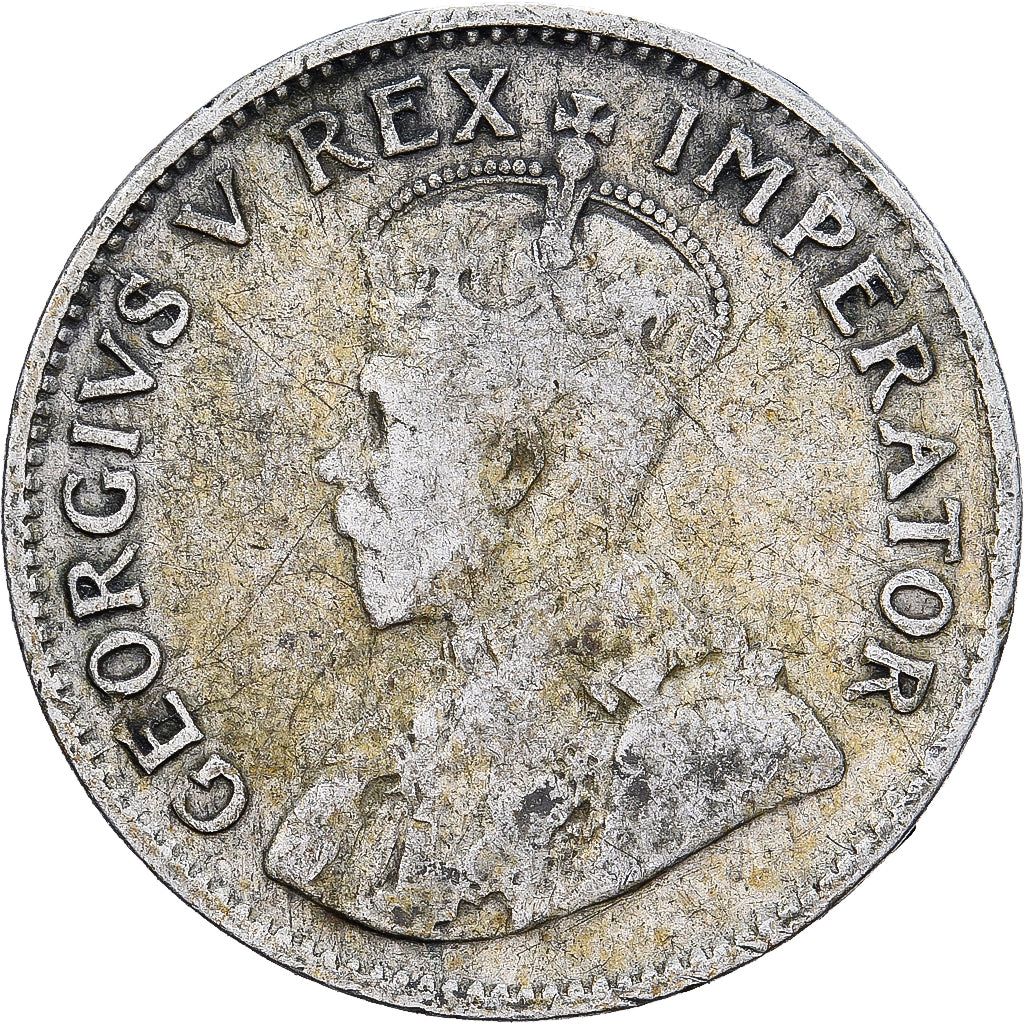 Afrique du Sud, George V, 3 Pence, 1933, Pretoria, Argent, B+