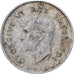 Afrique du Sud, George V, 3 Pence, 1941, Pretoria, Argent, B+