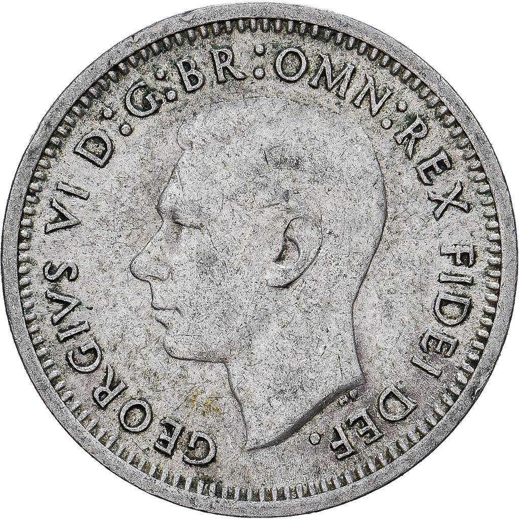Australien, George VI, 3 Pence, 1951, British Royal Mint, Silber, SGE+