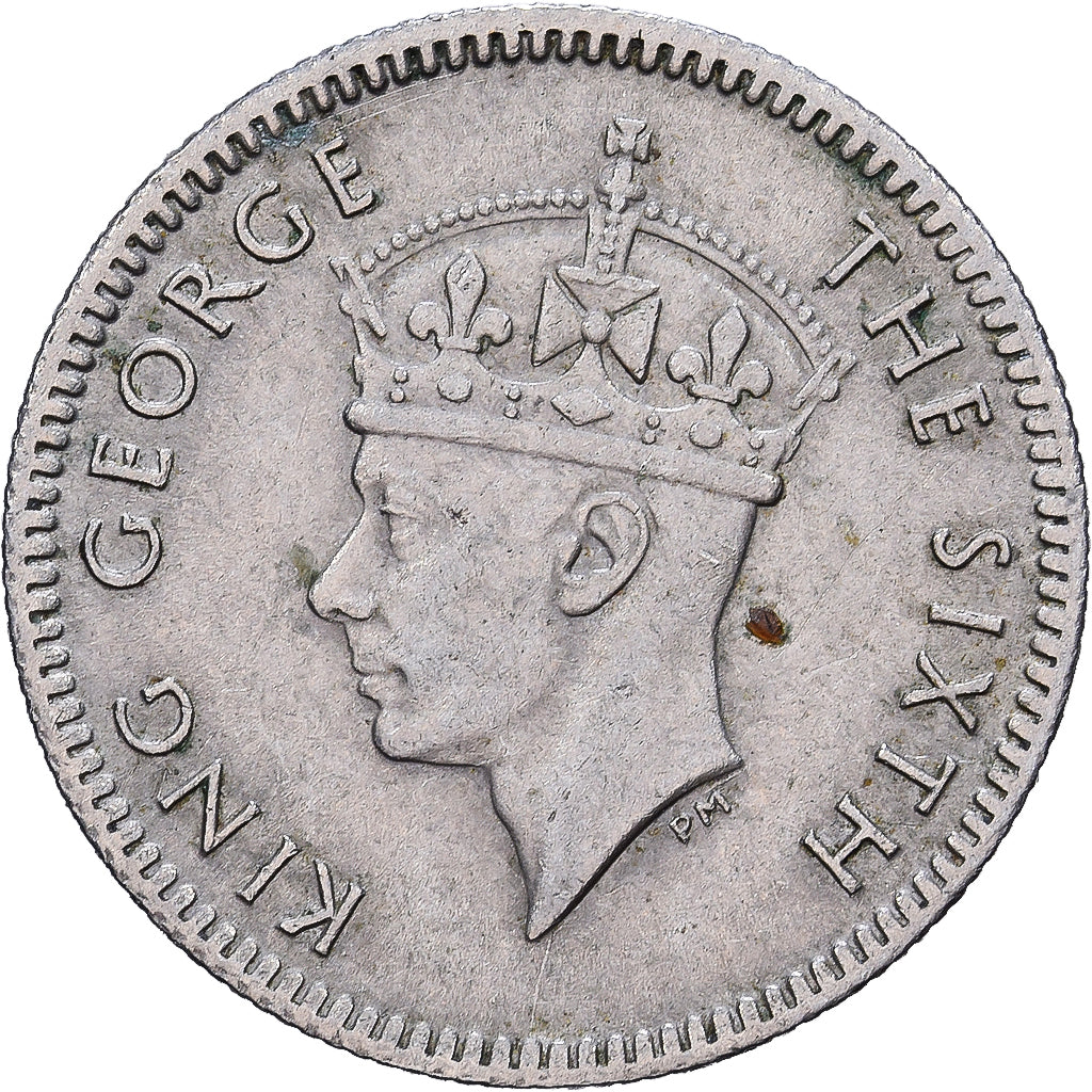 Malaya, George VI, 5 Cents, 1950, British Royal Mint, Cupronickel, S+