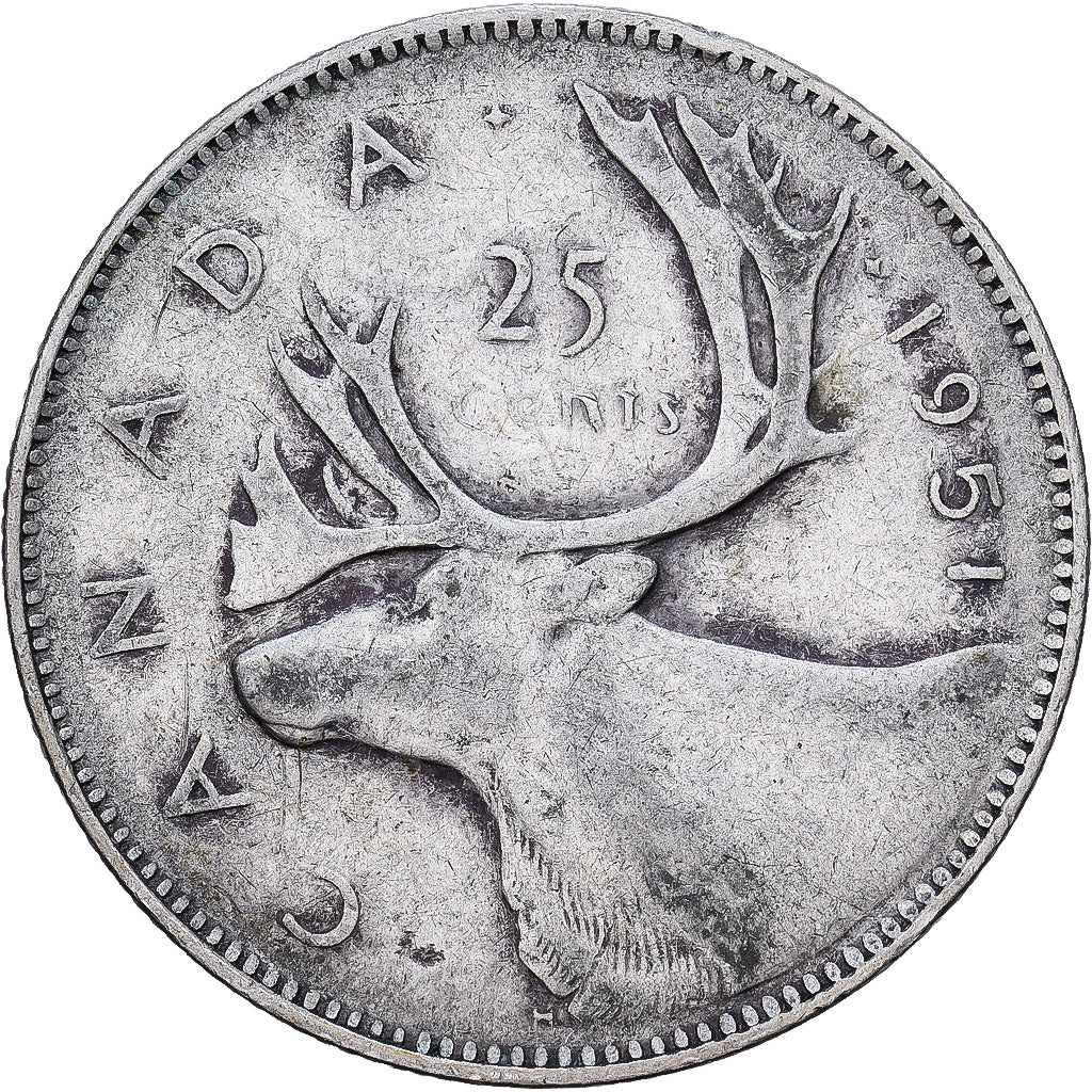 Kanada, George VI, 25 Cents, 1951, Ottawa, Silber, SS