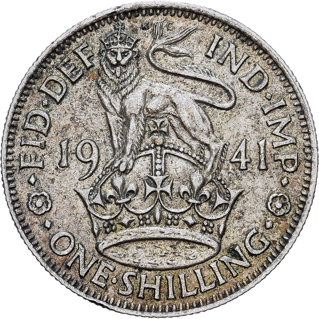 Großbritannien, George VI, 1 Shilling, 1941, British Royal Mint, Silber, S+