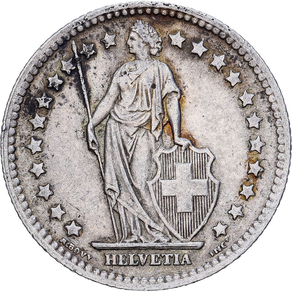 Suiza, 1 Franc, 1944, Bern, Plata, MBC