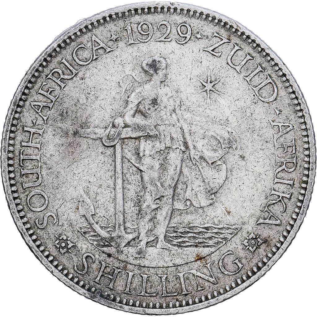 South Africa, George V, 1 Shilling, 1929, Pretoria, Silver