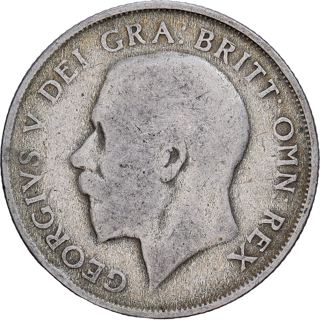 Great Britain, George V, 1 Shilling, 1921, British Royal Mint, Silver, F(12-15)