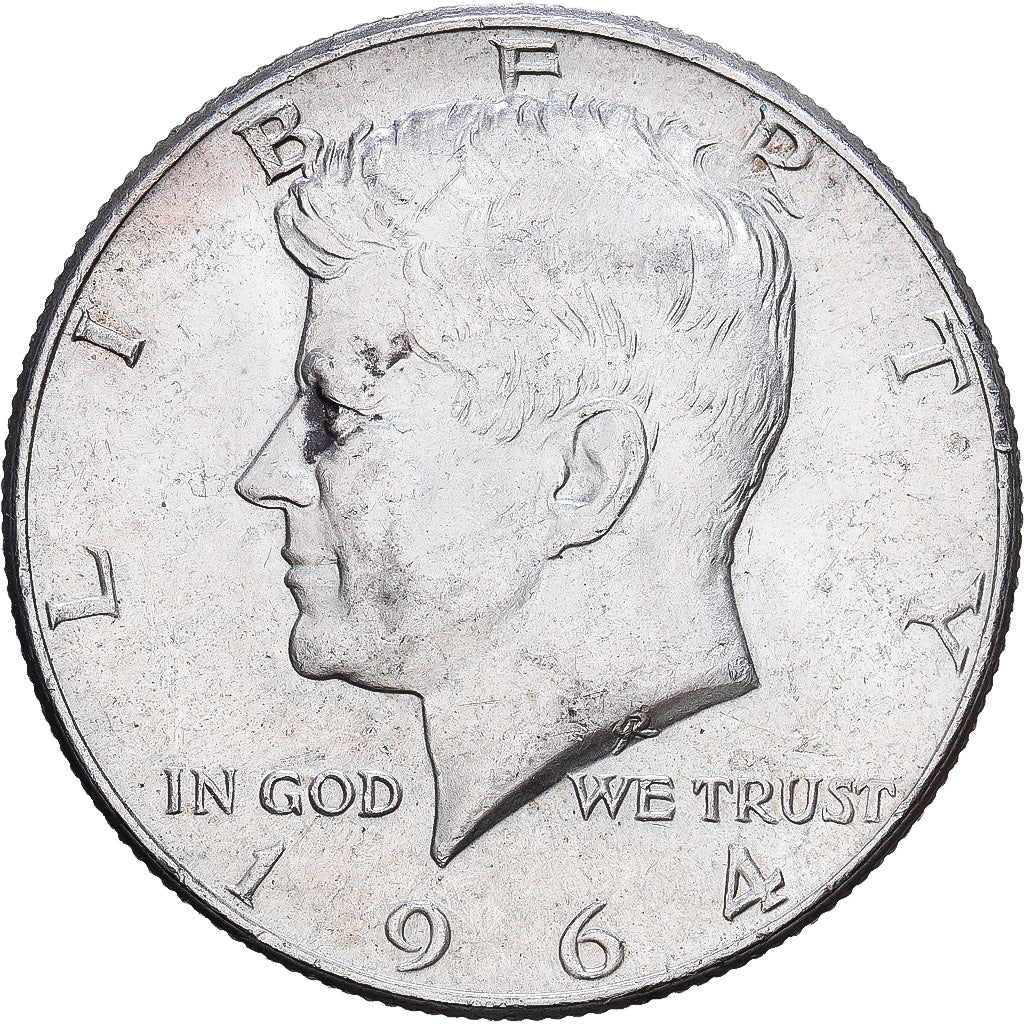 Verenigde Staten, Kennedy, Half Dollar, 1964, Philadelphia, Zilver, FR+