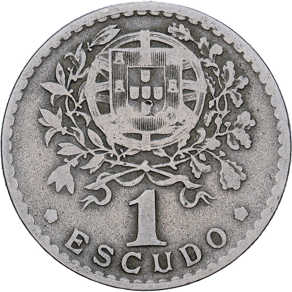Portugal, 1 Escudo, 1940, Lisbon, Níquel - latón, BC+