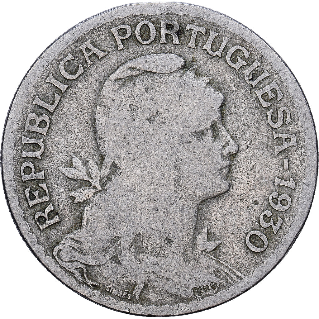 Portugal, 1 Escudo, 1930, Lisbon, Nickel-brass, ZF