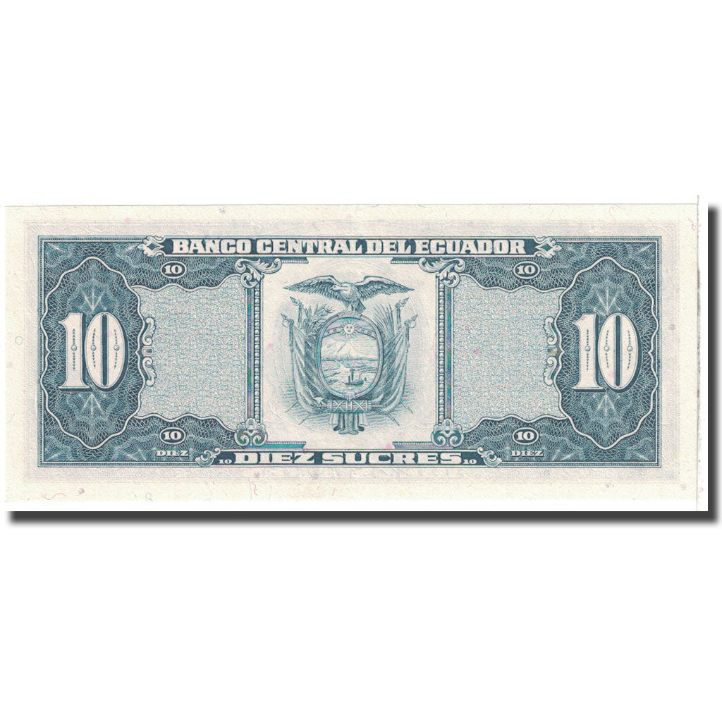 Banknot, Ekwador, 10 Sucres, 1986, 1986-04-29, KM:121, UNC(65-70)