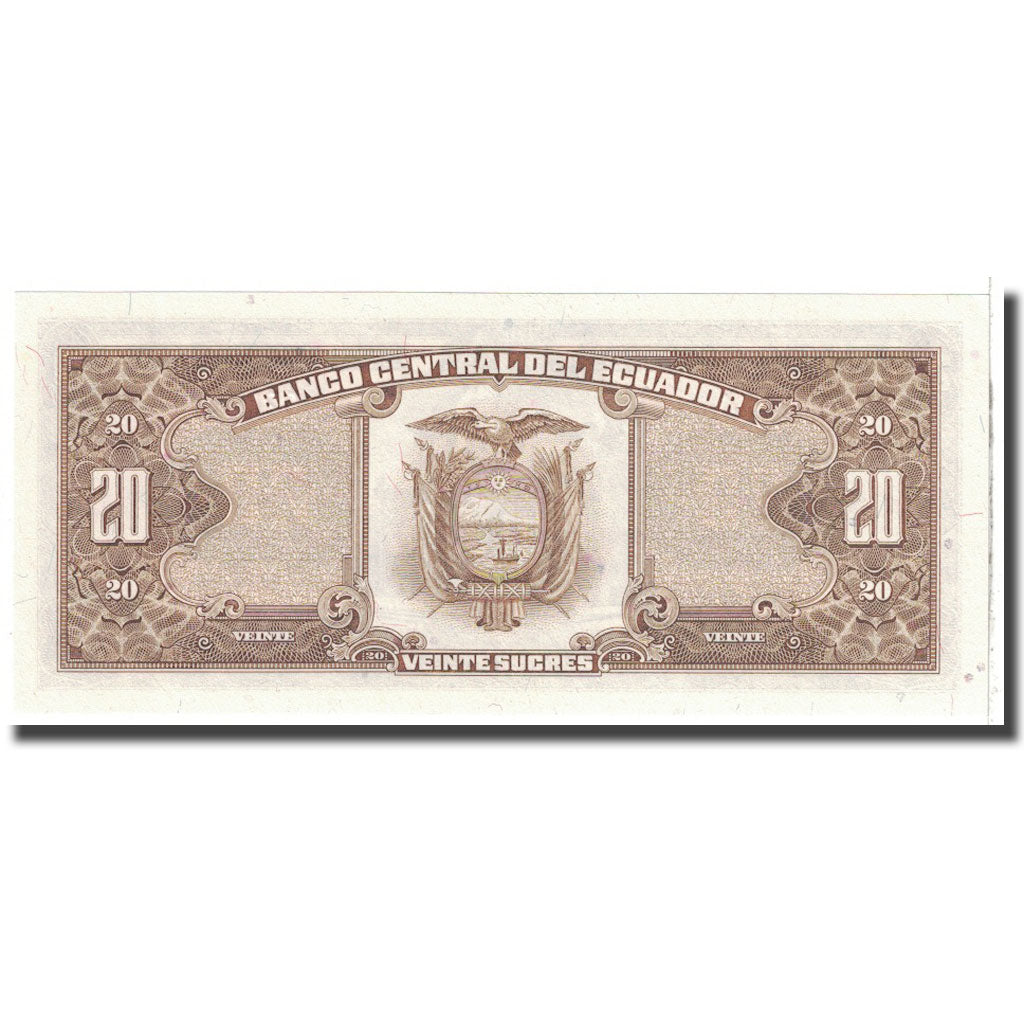 Banknote, Ecuador, 20 Sucres, 1986, 1986-04-29, KM:121Aa, UNC(65-70)