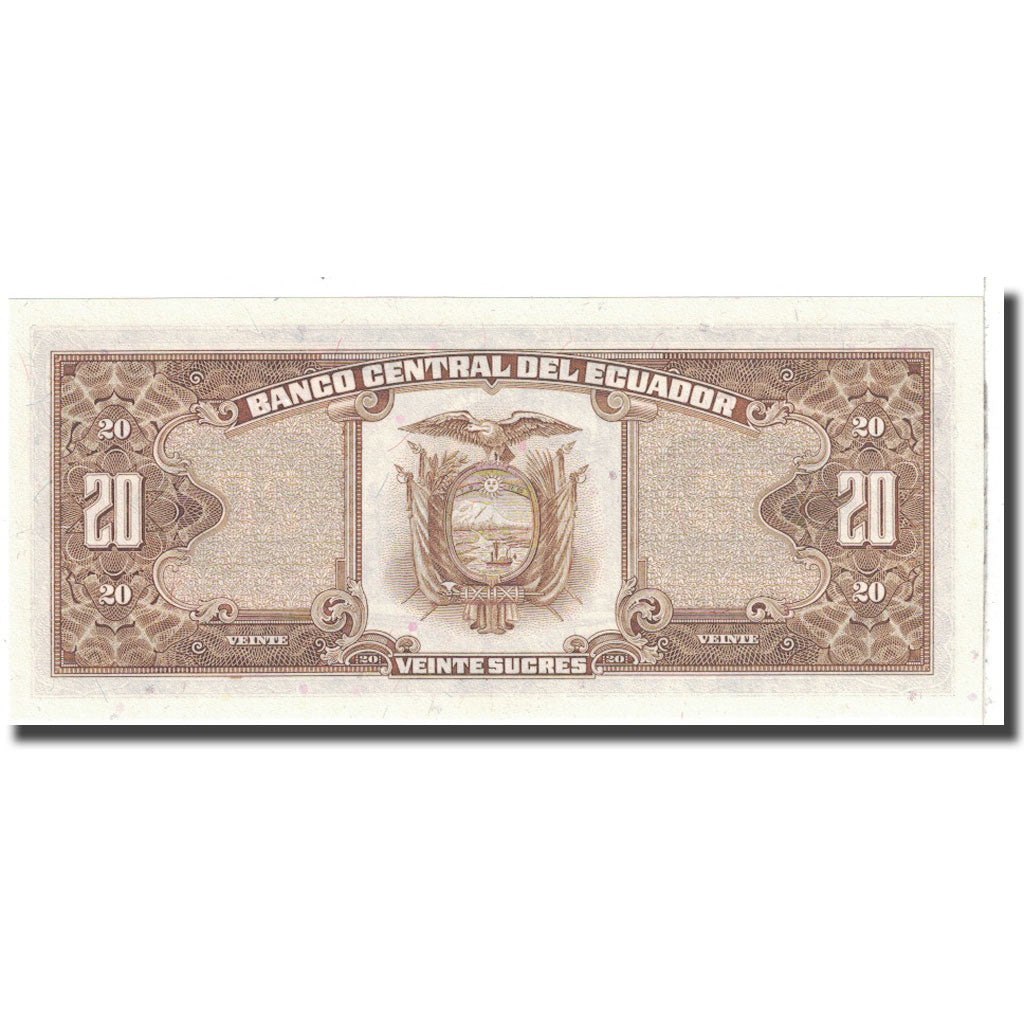 Banknote, Ecuador, 20 Sucres, 1986, 1986-04-29, KM:121Aa, UNC(65-70)
