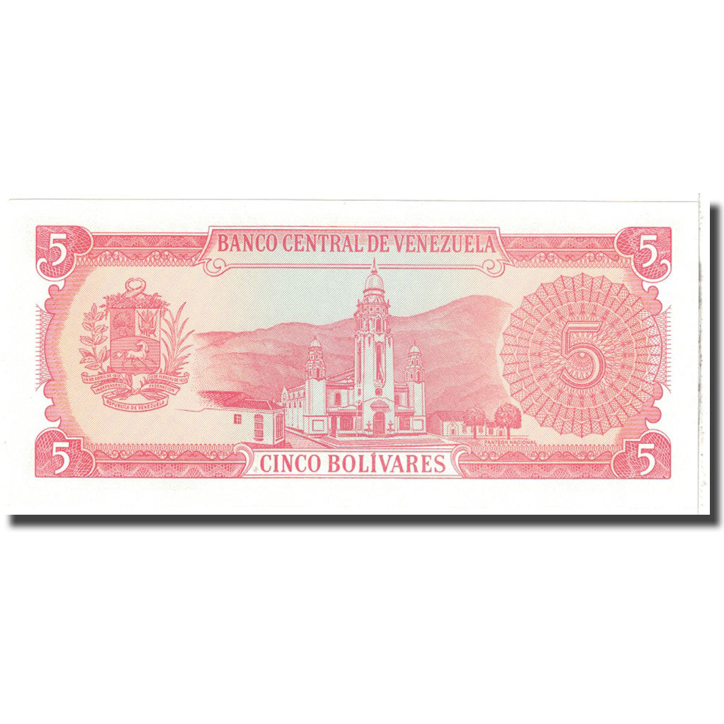 Banknote, Venezuela, 5 Bolivares, 1989, 1989-09-21, KM:70a, UNC(65-70)