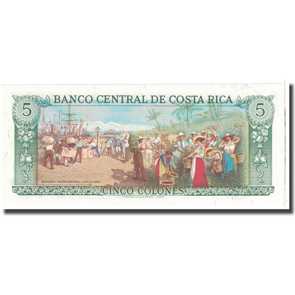 Billete, 5 Colones, Costa Rica, KM:236d, UNC