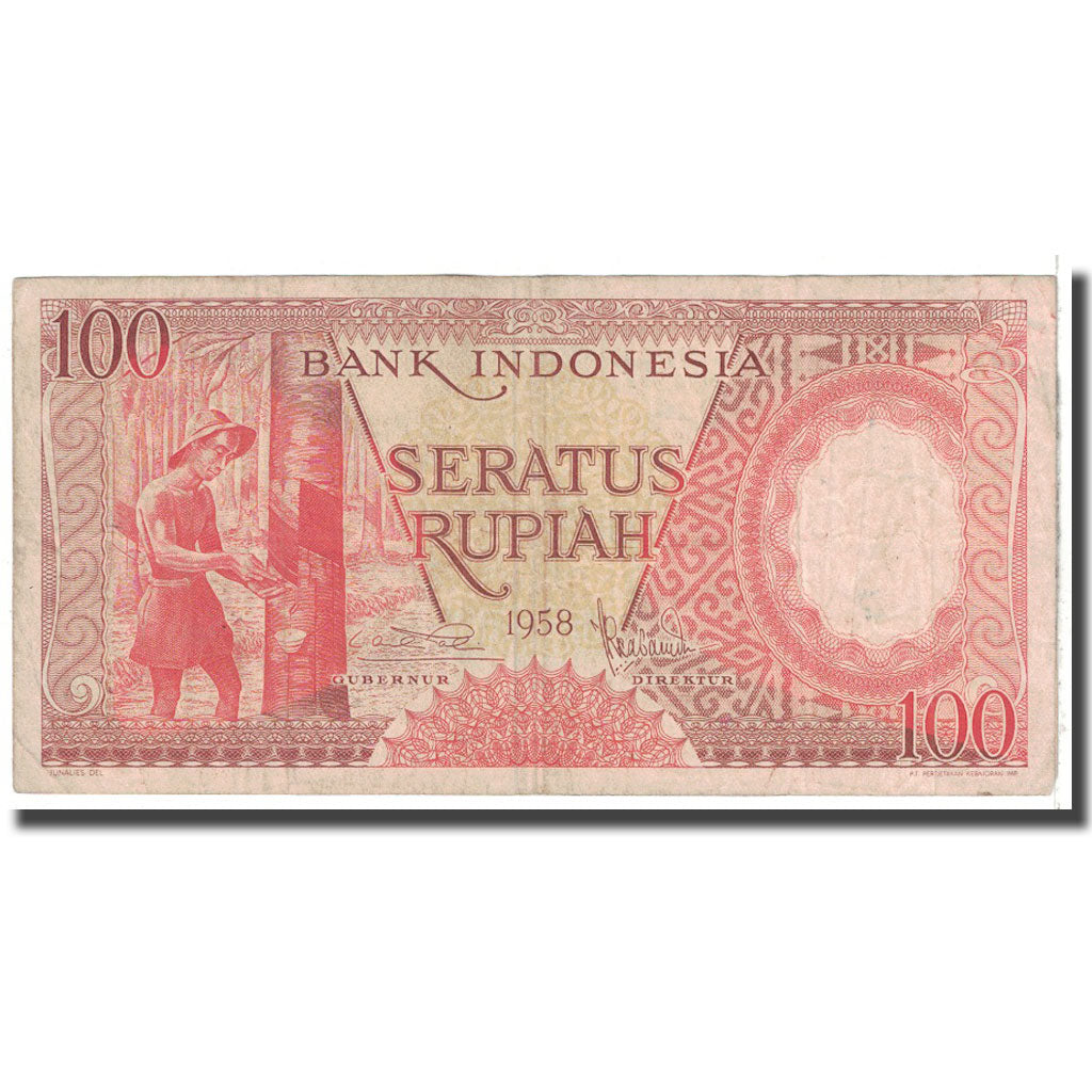 Banconote, Indonesia, 100 Rupiah, 1958, KM:59, MB