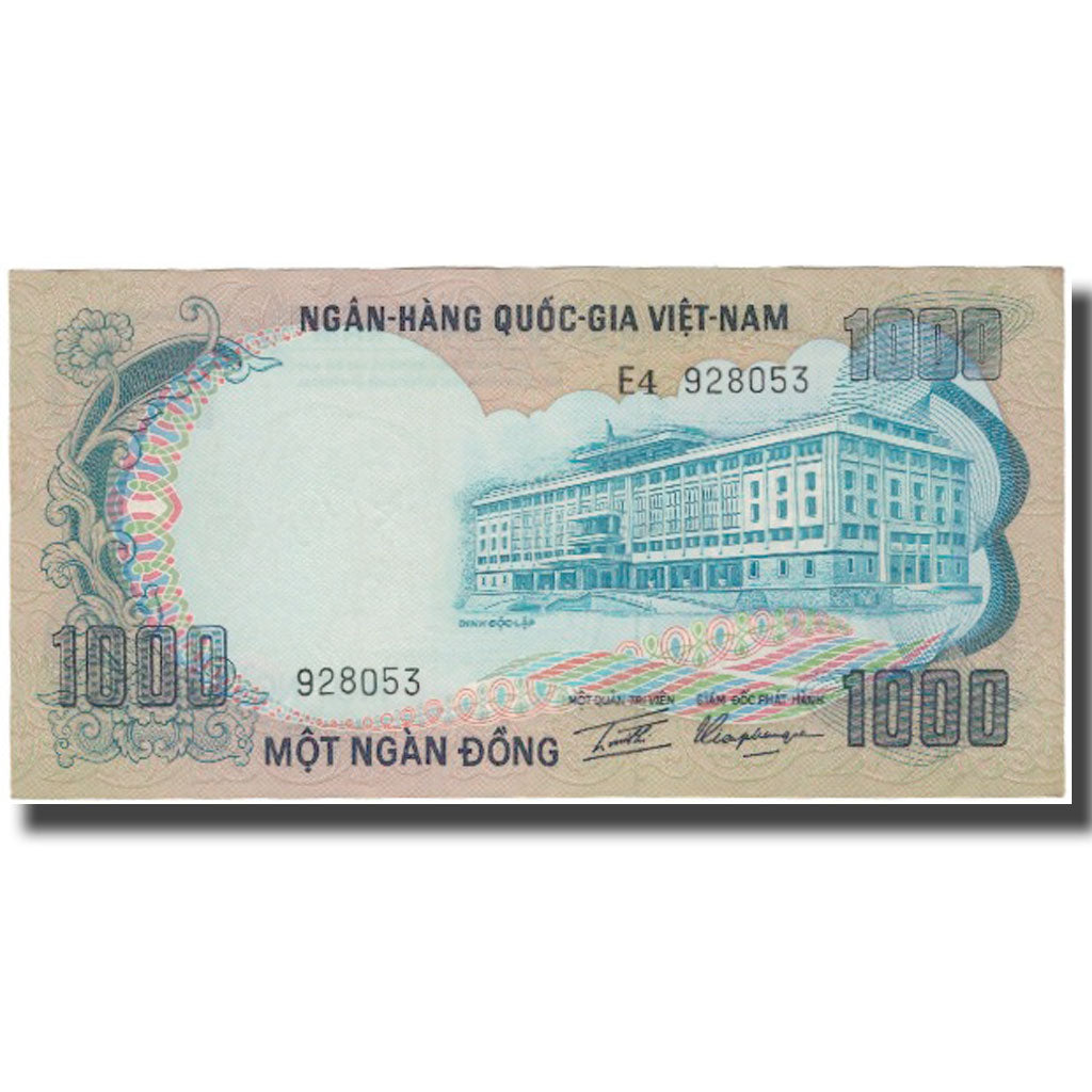 Billet, South Viet Nam, 1000 D<ox>ng, KM:34a, SPL