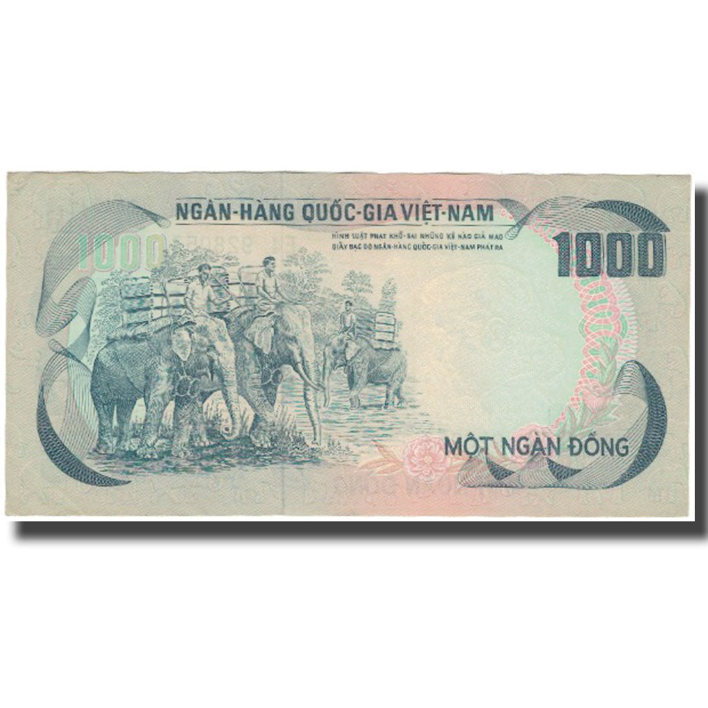 Billet, South Viet Nam, 1000 D<ox>ng, KM:34a, SPL