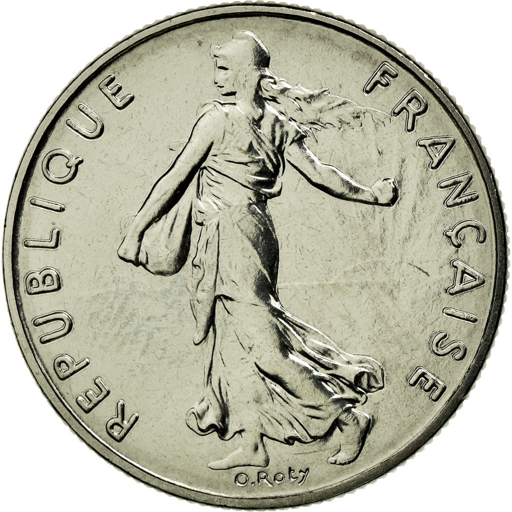Moneta, Francja, Semeuse, 1/2 Franc, 1982, MS(65-70), Nikiel, Gadoury:429