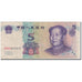 Banconote, Cina, 5 Yüan, 1999, KM:897, B+