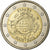 Spanien, Juan Carlos I, 2 Euro, 10 years euro, 2012, Madrid, UNZ+, Bi-Metallic