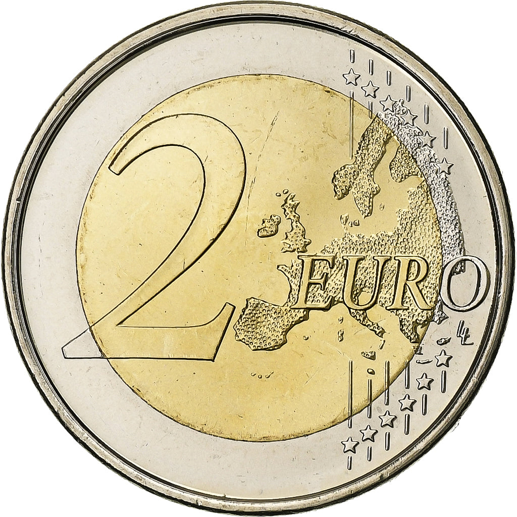 Spanien, Juan Carlos I, 2 Euro, 10 years euro, 2012, Madrid, UNZ+, Bi-Metallic
