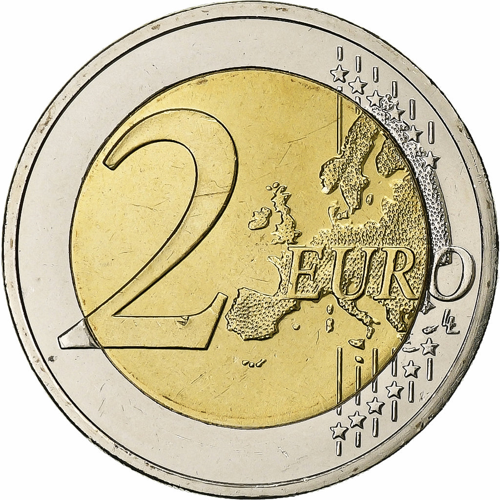 Grecia, 2 Euro, 2015, 30 ans   Drapeau européen, SC+, Bimetálico, KM:272