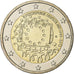 Allemagne, 2 Euro, 2015, Karlsruhe, 30 ans   Drapeau européen, SPL+