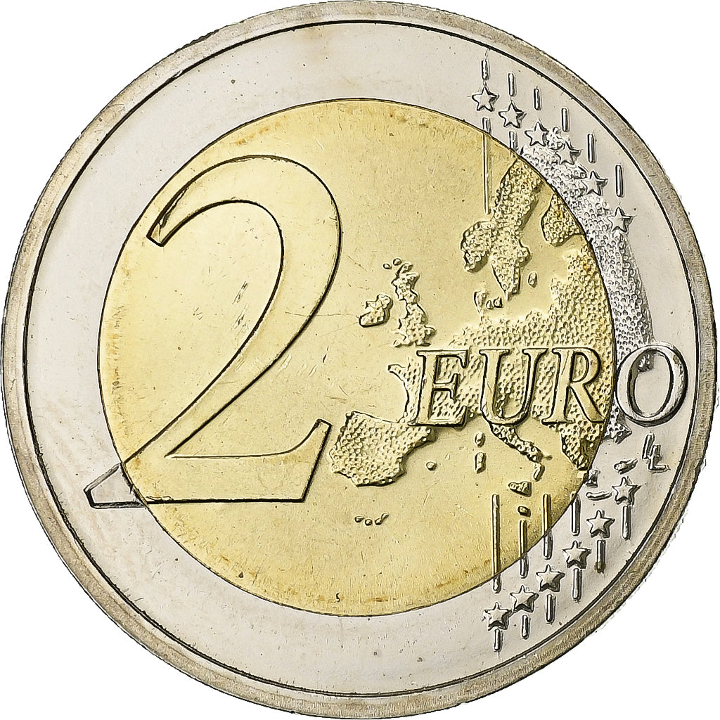 Allemagne, 2 Euro, 2015, Karlsruhe, 30 ans   Drapeau européen, SPL+