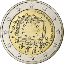 Chipre, 2 Euro, Flag, 2015, SC+, Bimetálico