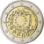 Cypr, 2 Euro, Flag, 2015, MS(64), Bimetaliczny