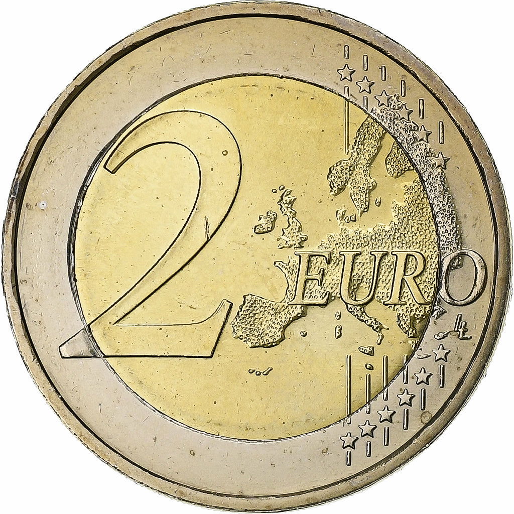 Germania, 2 Euro, 2015, Berlin, 30 ans   Drapeau européen, SPL+, Bi-metallico
