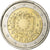 España, 2 Euro, 2015, Madrid, 30 ans   Drapeau européen, SC+, Bimetálico