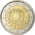 Spanien, 2 Euro, 2015, Madrid, 30 ans   Drapeau européen, UNZ+, Bi-Metallic
