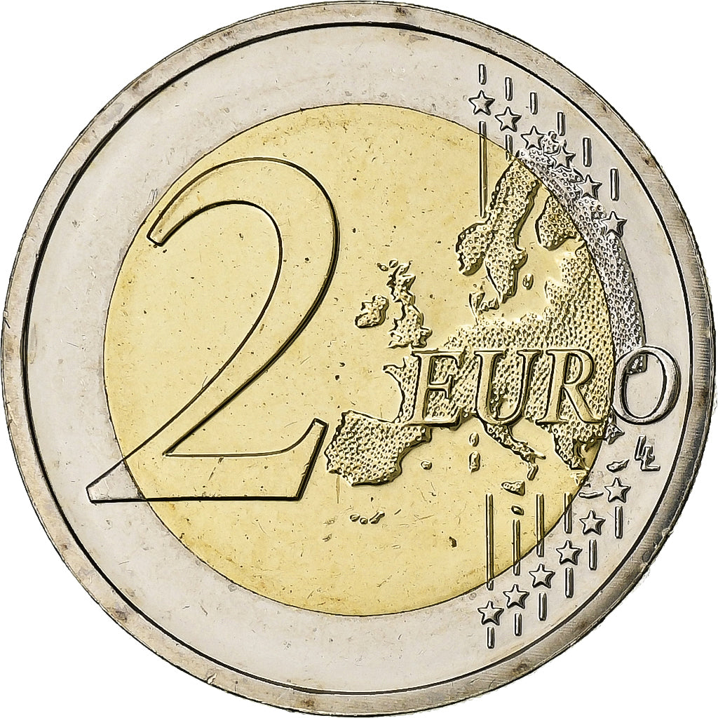 Nederland, 2 Euro, Drapeau européen, 2015, UNC, Bi-Metallic