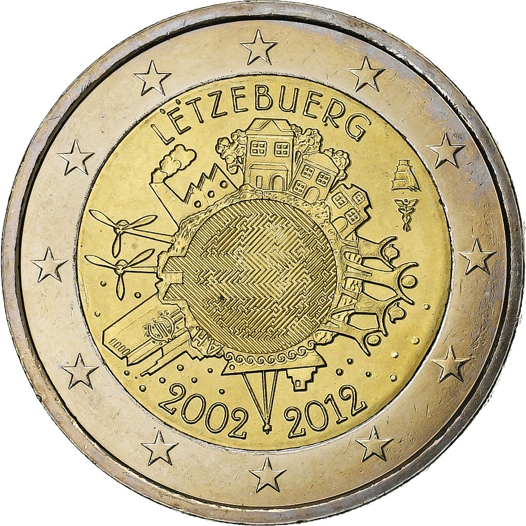 Luxemburg, 2 Euro, €uro 2002-2012, 2012, UNZ+, Bi-Metallic