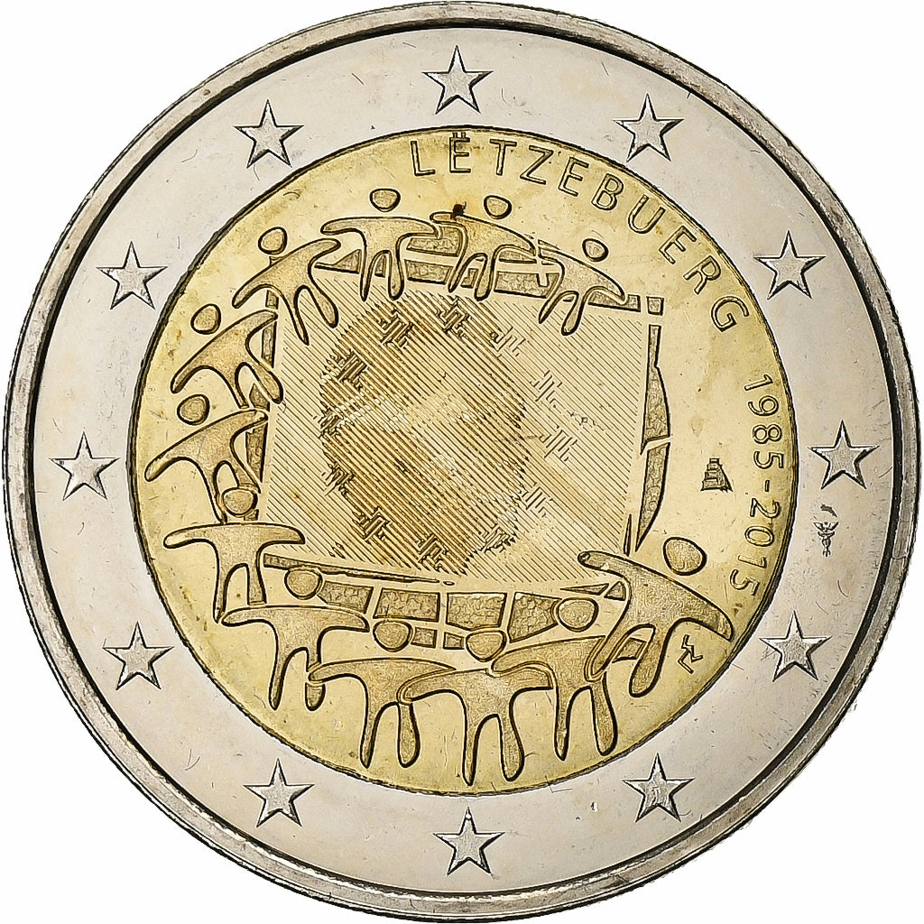 Lussemburgo, 2 Euro, Drapeau européen, 2015, SPL, Bi-metallico