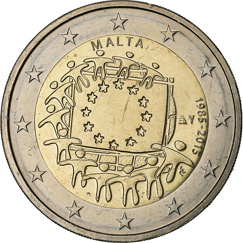 Malta, 2 Euro, Drapeau européen, 2015, SPL, Bi-metallico