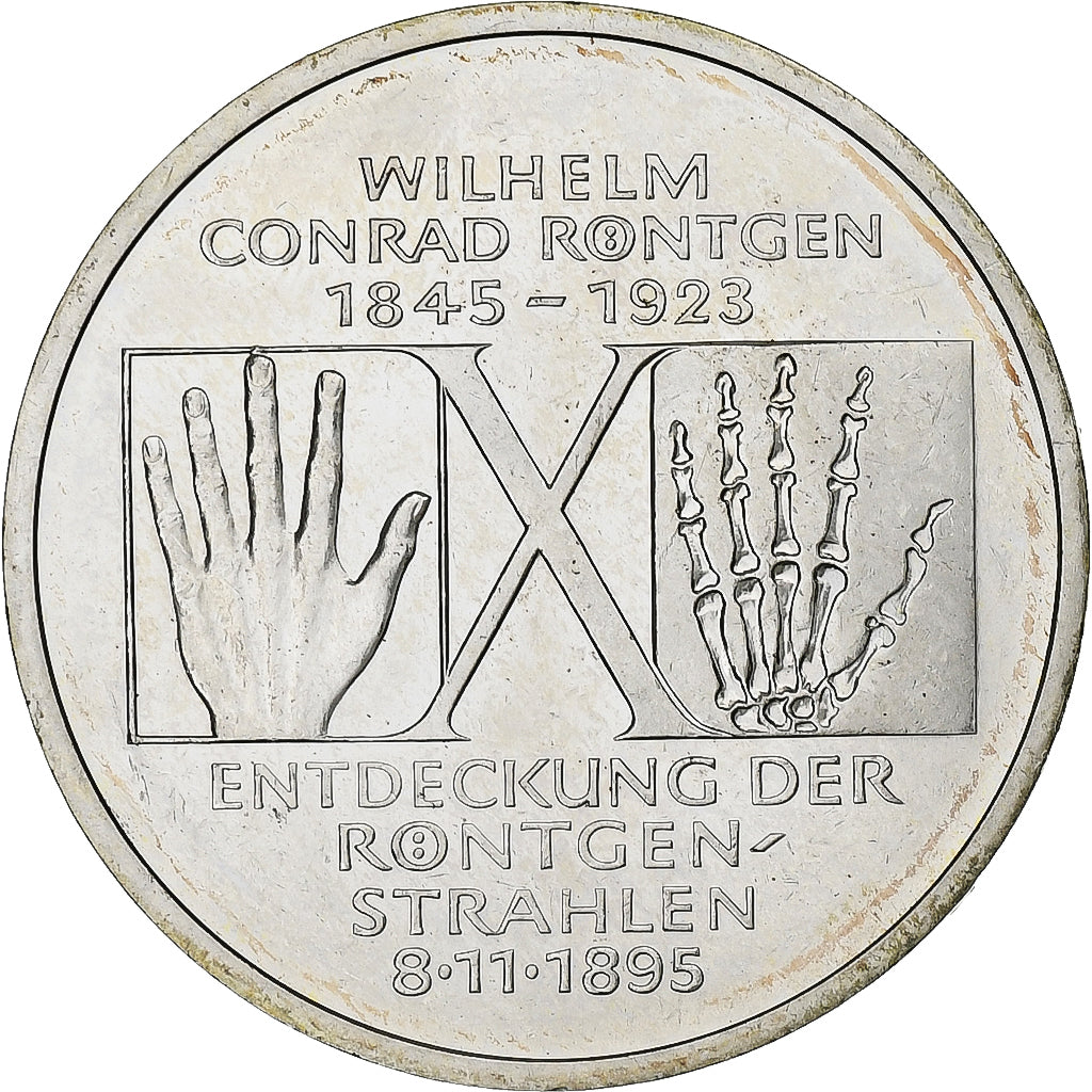 République fédérale allemande, 10 Mark, 1995, Munich, Argent, SUP+, KM:187