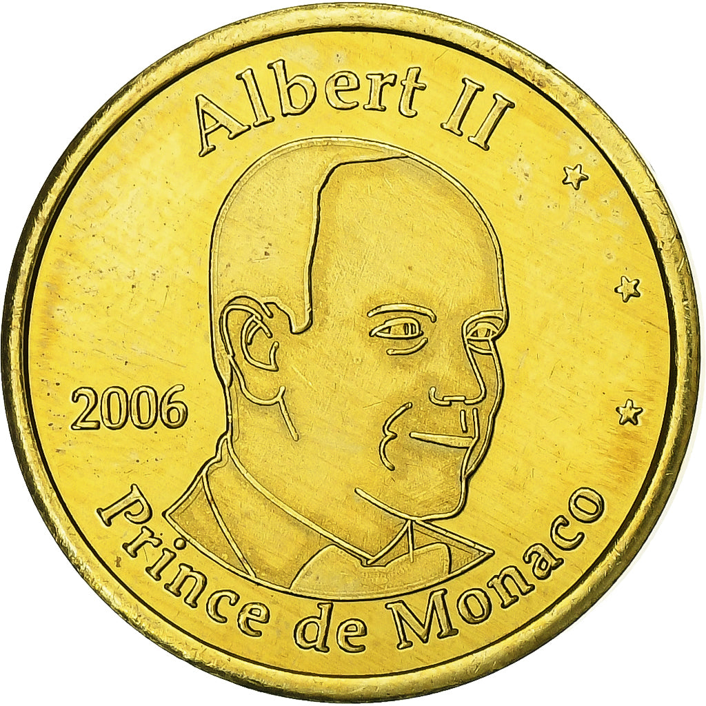 Monaco, 20 Euro Cent, unofficial private coin, 2006, Brass, MS(64)