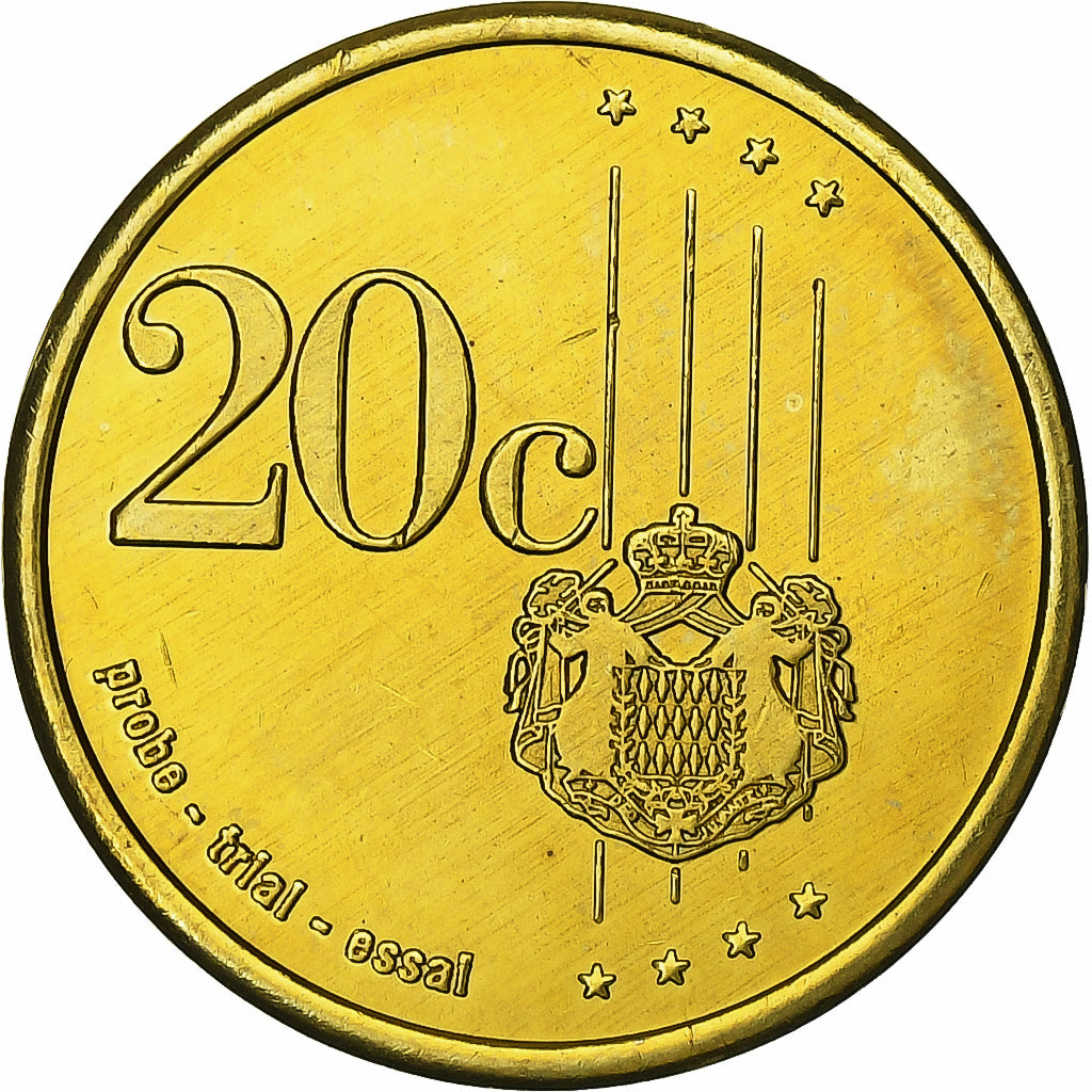 Monaco, 20 Euro Cent, unofficial private coin, 2006, Brass, MS(64)