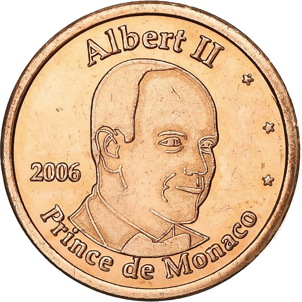 Monaco, 5 Euro Cent, unofficial private coin, 2006, Copper Plated Steel, UNZ+