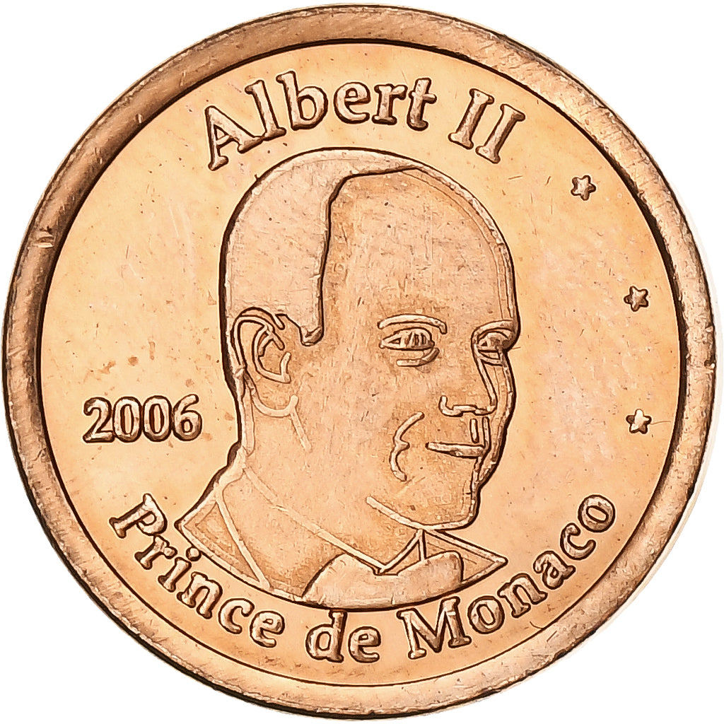 Monaco, Euro Cent, unofficial private coin, 2006, Copper Plated Steel, UNZ+