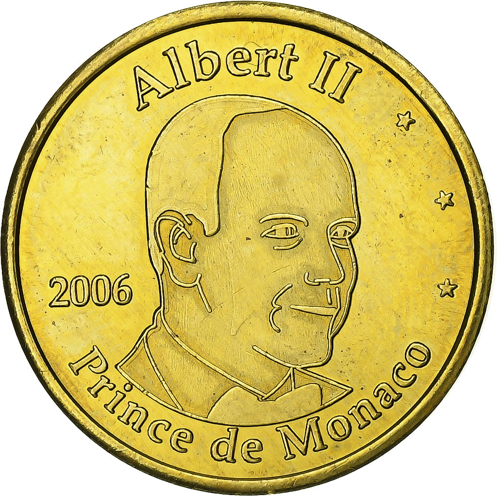Monaco, 50 Euro Cent, unofficial private coin, 2006, Brass, MS(64)