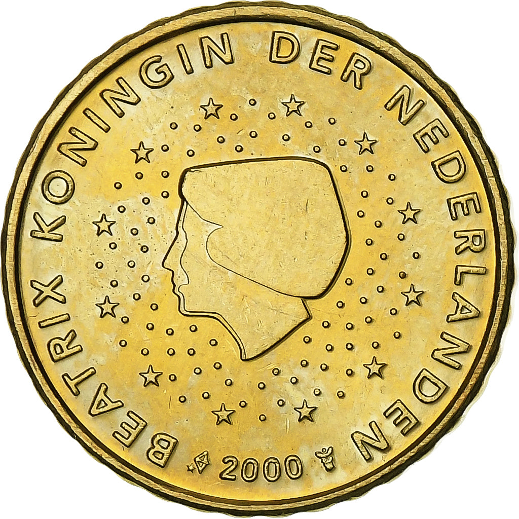 Paesi Bassi, Beatrix, 10 Euro Cent, 2000, Utrecht, Ottone, SPL+, KM:237