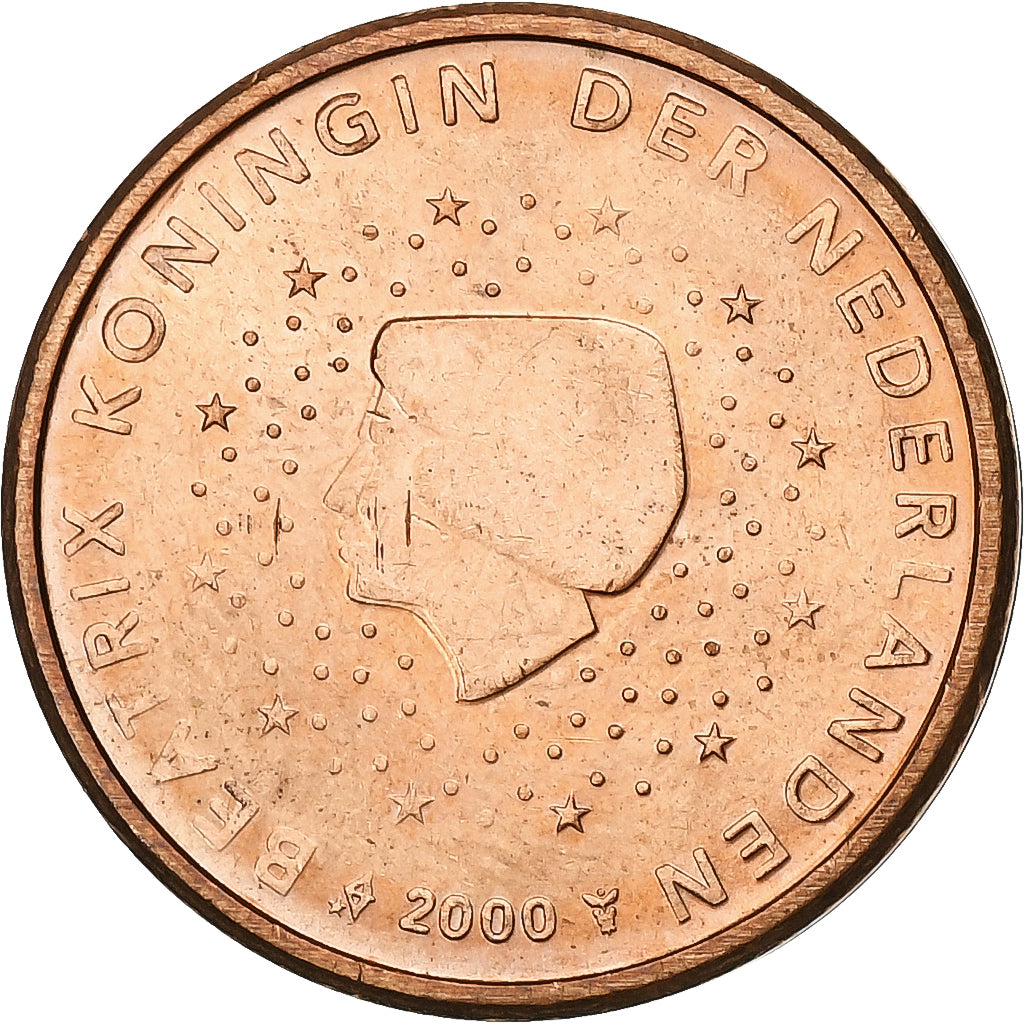 Paesi Bassi, Beatrix, 2 Euro Cent, 2000, Utrecht, Acciaio placcato rame, SPL